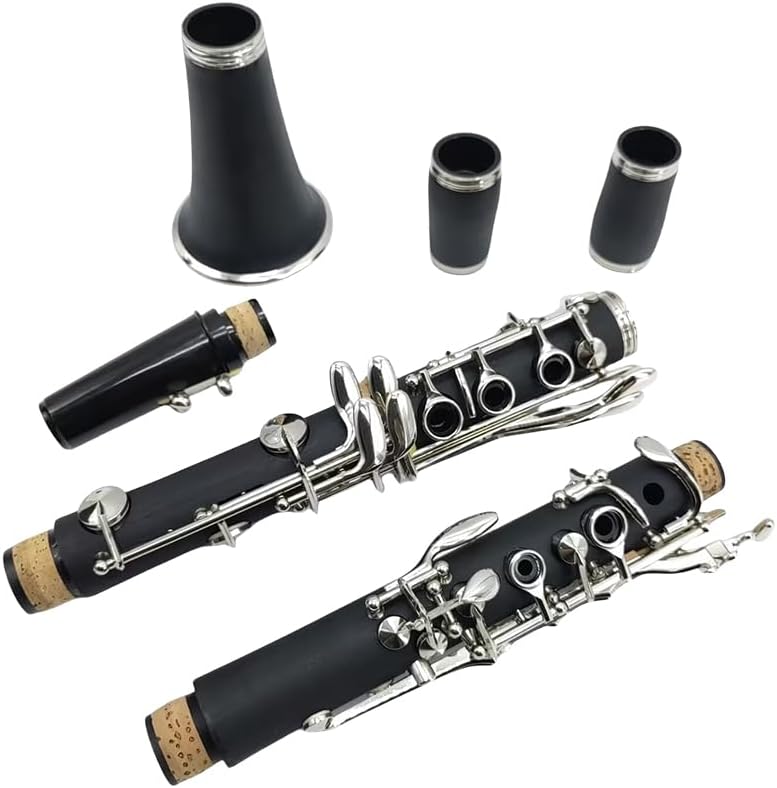 YoungMonic Bb Clarinet Black Ebonite Body Nickel-Plated Keys Wood Clarinets Complete Beginner Kit with Hard Bag & Care Tools Easy to Learn, Rich Sound for Beginners & Adult Learners Practice(q1) - Image 2